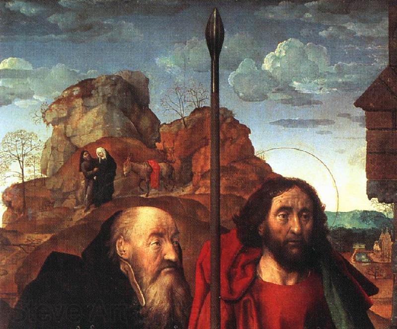GOES, Hugo van der Sts. Anthony and Thomas with Tommaso Portinari Norge oil painting art